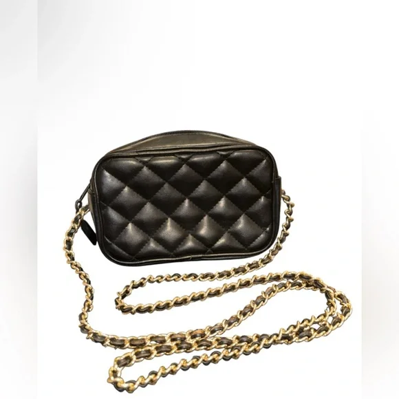 Jennifer Moore quilted bag with gold chain strap vintage EUC - Picture 1 of 7